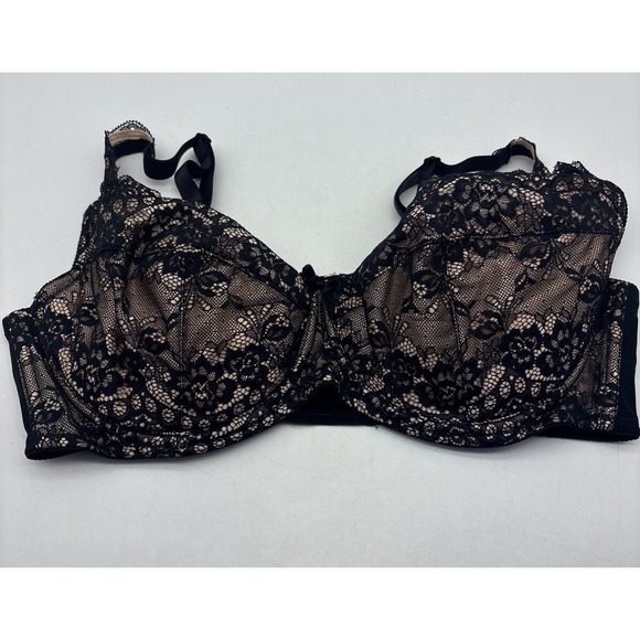 Frederick's of Hollywood Other - Frederick's Of Hollywood Black Lace Under Wire Bra Lined 40DD NWT Voluptuous
